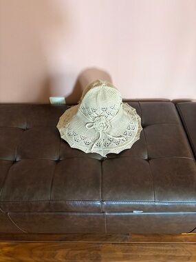 Women’s Beige Crochet Sun Hat - Lightweight Beach Hat